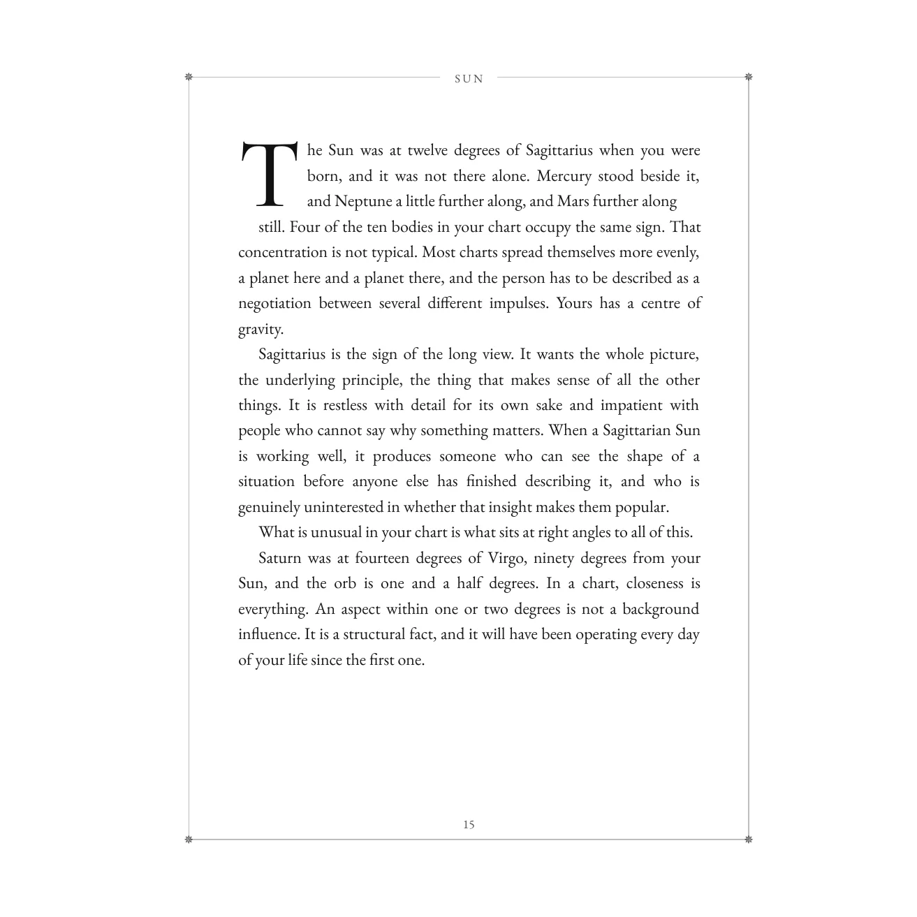 Page 15 — personalized Sagittarius Sun interpretation